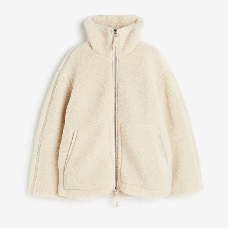LESSIA Oversized Teddy Jacket