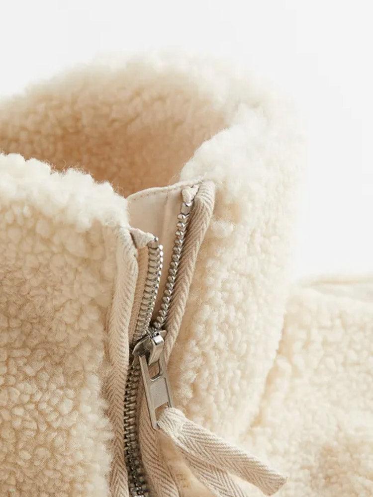 LESSIA Oversized Teddy Jacket