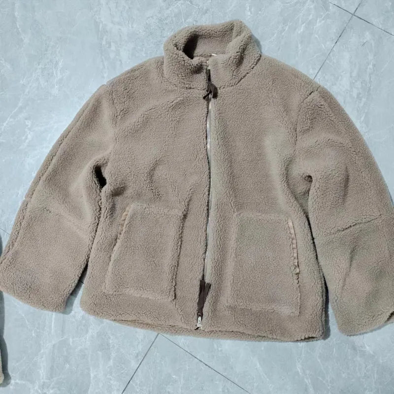 LESSIA Oversized Teddy Jacket