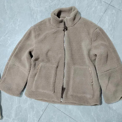 LESSIA Oversized Teddy Jacket